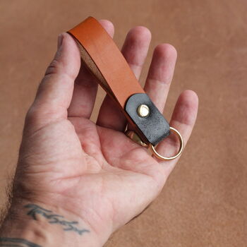 Handmade Leather Key Fob With Personalisation, 3 of 6