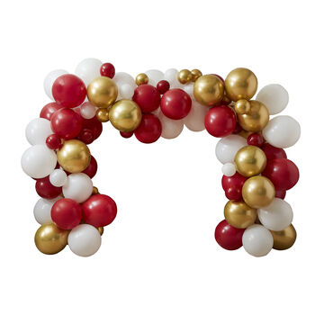 Gold, Red And White Christmas Balloon Arch Kit, 2 of 3