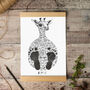 Personalised Baby Giraffe Footprint Kit, thumbnail 5 of 5