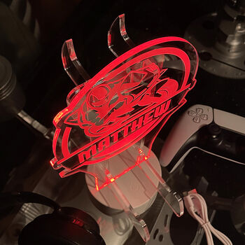 LED Light Racing Motorbike Controller And Headset Stand, 2 of 3