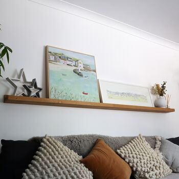 Made To Measure Solid Oak Floating Picture Ledge Shelf, 5 of 12