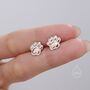 Sterling Silver Cute Paw Print Stud Earrings, thumbnail 3 of 10