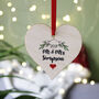 Mr And Mrs Wooden Mistletoe Christmas Tree Decoration, thumbnail 3 of 6