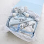 Personalised Blue Blanket And Comforter Set, thumbnail 4 of 7