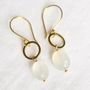 Gold Plated Circle And Gemstone Earrings, thumbnail 9 of 12