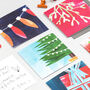 Orange And Pink Christmas Lights Card, thumbnail 2 of 7