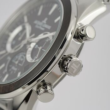 Jacques Lemans Solar Wooden Chronograph Bracelet Watch, 5 of 7