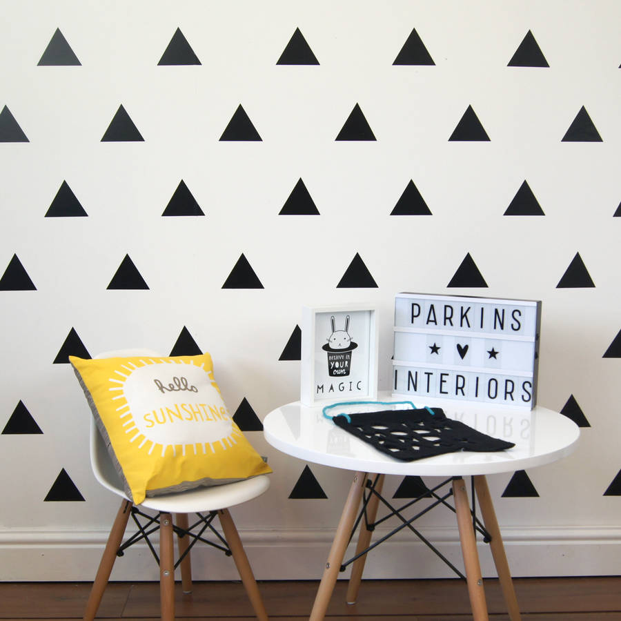 triangle wall stickers by parkins interiors | notonthehighstreet.com