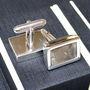 Spitfire Cufflinks Rectangular In Sterling Silver, thumbnail 3 of 5