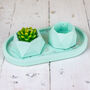 Pink Jesmonite Mini Planters And Tray, thumbnail 2 of 10