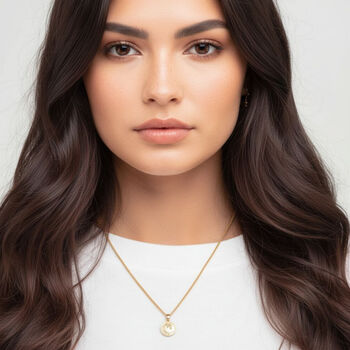 Nami 18 K Gold Plated Wave Pendant, 4 of 5