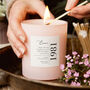 Any Age Birthday Gift For Her Pink Glass Candle, thumbnail 1 of 10