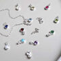 Sterling Silver Birthstone Fine Paperclip Necklace, thumbnail 1 of 12