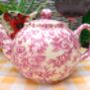 Two Cup Tespot In Pink Blossom Chintz Design, thumbnail 2 of 9