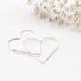 Large Heart Sterling Silver Sleeper Earrings, thumbnail 4 of 11