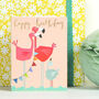 Happy Birthday Flamingo Mini Card, thumbnail 3 of 5