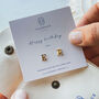 Big Letter Alphabet Earrings Gold Or Silver Plated, thumbnail 4 of 12