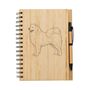 Personalised Samoyed Dog Engraved Bamboo Notebook And Pen Set, thumbnail 2 of 2