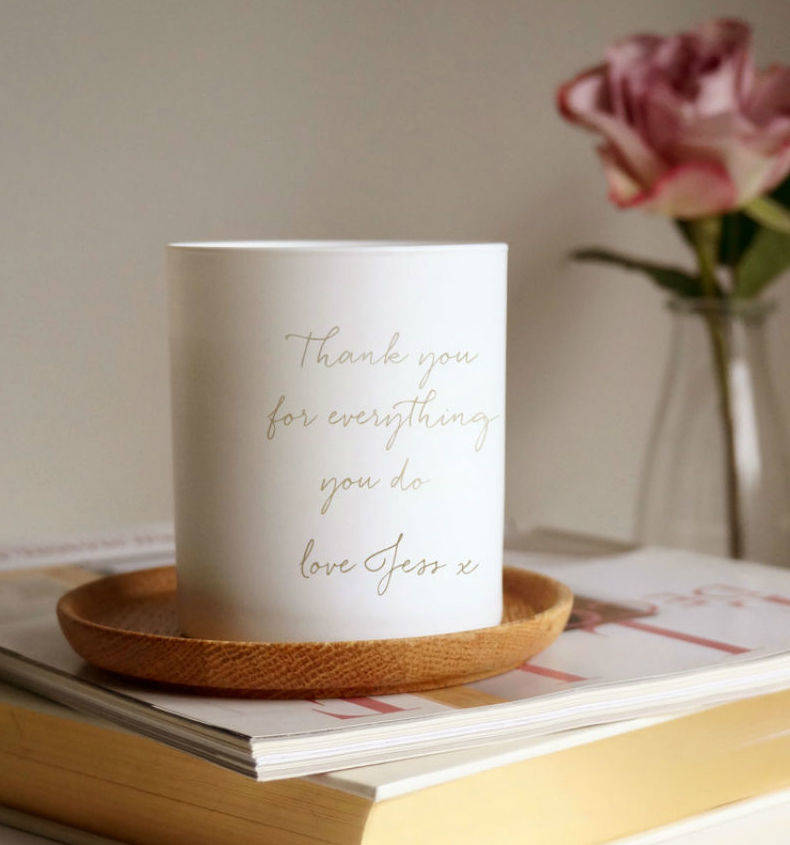Personalised 'Thank You For Everything You Do' Candle, 1 of 4