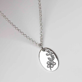 Sterling Silver May Birth Flower Necklace, 3 of 7