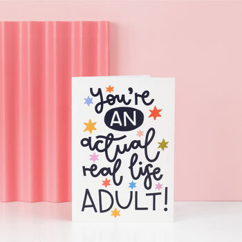 An Actual Real Life Adult! Funny Greeting Card, 2 of 3