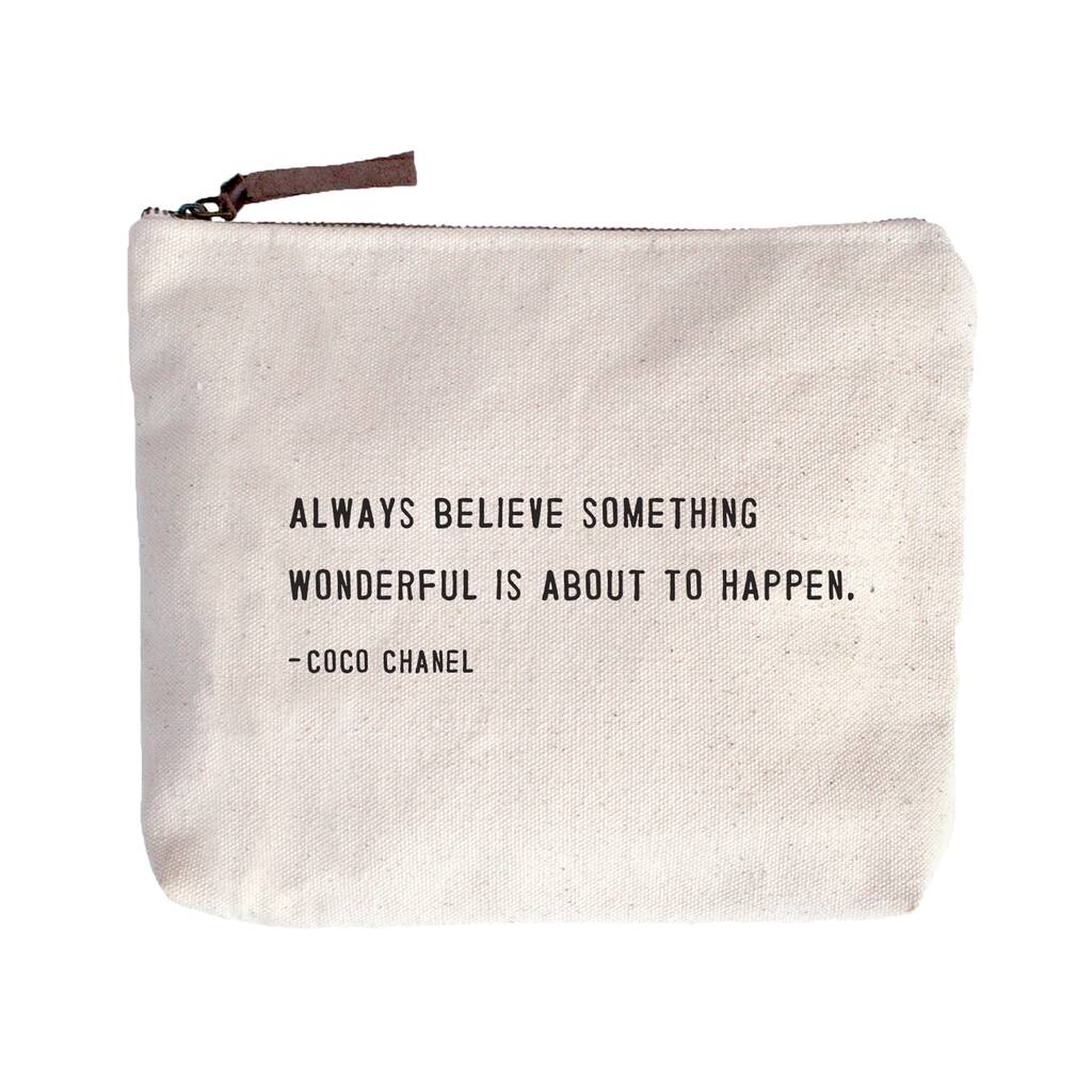 Inspirational Quote Make Up Or Wash Bag By Nest Living ...