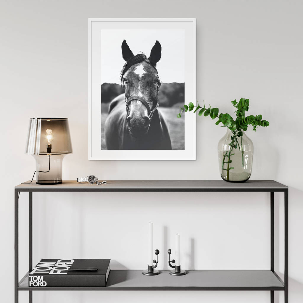 Horse Print Black And White Art Print Animals Art By Abstract House ...