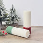 Two Tone Ombre Christmas Pillar Candle Christmas Decor, thumbnail 2 of 10