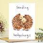 Hedgehog Sending Hugs Card Thinking Of You, thumbnail 1 of 1