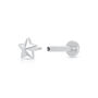 Faceted Star Single Flat Back Earring, thumbnail 6 of 9