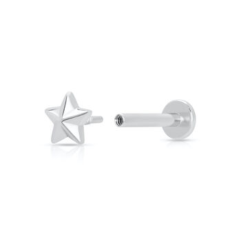 Faceted Star Single Flat Back Earring, 6 of 9