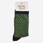 Women's Glitter Socks Khaki Black Small Polka Dots, thumbnail 5 of 5