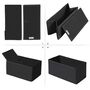 Set Of Six Black Foldable Fabric Storage Boxes, thumbnail 3 of 7