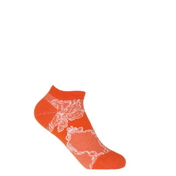 Polka Berry And Delicate Orange Women's Trainer Socks, 4 of 7