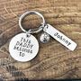 This Daddy Belongs To Keyring With Football Charm, thumbnail 3 of 7