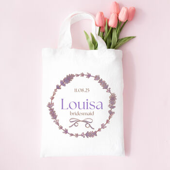 Personalised 'Lavender' Wedding Party Bag, 2 of 2