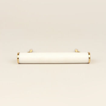 G Decor Bianca Estella Solid Marble And Brass Architectural Cabinet Pull Handle, 3 of 3