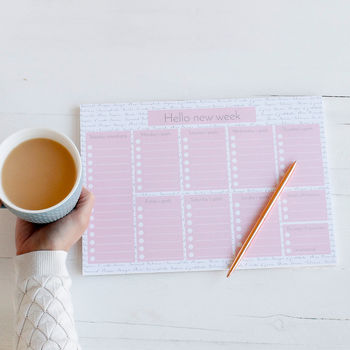Hello New Week To Do List Weekly Planner And Desk Pad, 11 of 11