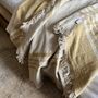 Milos Linen Blend Striped Blanket Mustard, thumbnail 4 of 11