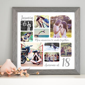 Personalised 18th Birthday Square Photo Collage, 10 of 11
