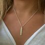 Engraved Bar Necklace, Sterling Silver, thumbnail 2 of 7