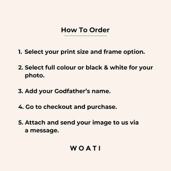 Personalised Godfather Print, Gift For Godfather, 4 of 6