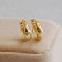 Gold Plated Chunky Cosmic Huggie Hoops, thumbnail 5 of 6