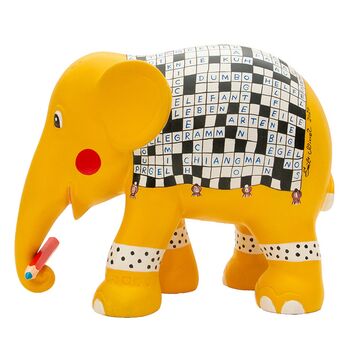 Retirement Crossword Puzzle Nimil Painted 15cm Elephant, 6 of 10