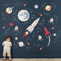 Space Rockets Fabric Wall Sticker, thumbnail 1 of 7