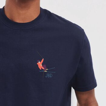 Personalised Initial Snowboarding T Shirt, 3 of 4