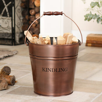 Antique Copper Fireside Bucket Collection, 4 of 6
