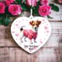Personalised Jack Russell Dog Love Decoration, thumbnail 2 of 2