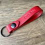 Personalised Red Leather Keyring, thumbnail 3 of 10