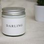 Personalised Darling Secret Message Scented Candle, thumbnail 2 of 3